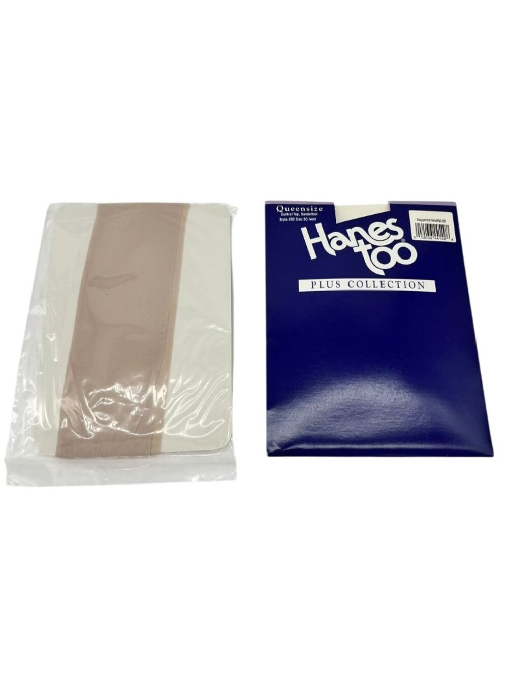 NEW Hanes Too Plus Collection Vintage Queensize Pantyhose Control Top Size 3Q